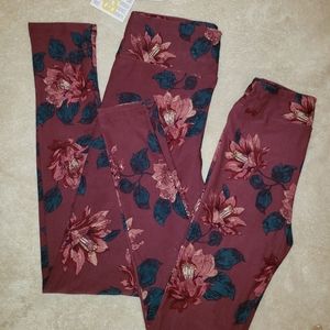 Lularoe Mommy & Me leggings OS & l/xl